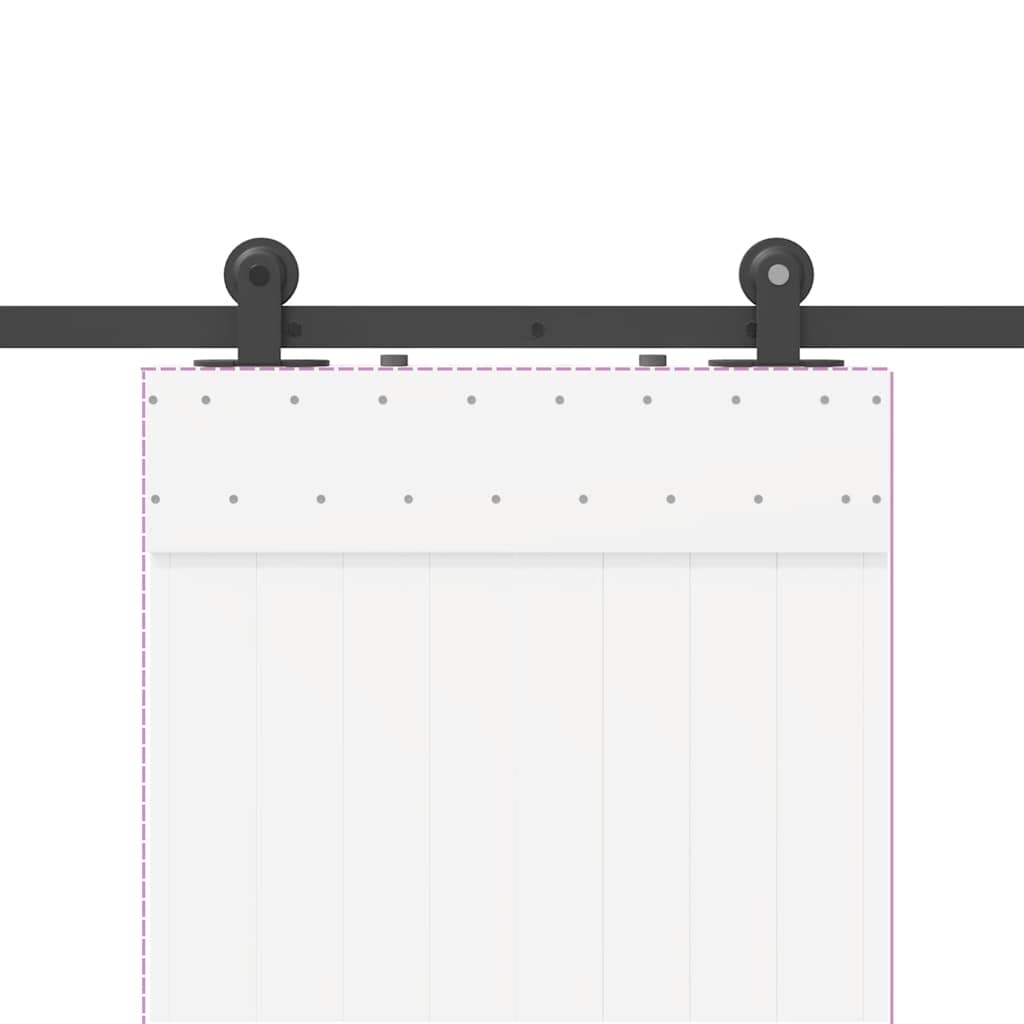 Kit di Binari per Porte Scorrevoli 152,5 cm Acciaio Nero