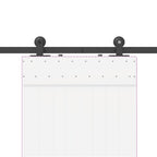 Kit di Binari per Porte Scorrevoli 152,5 cm Acciaio Nero