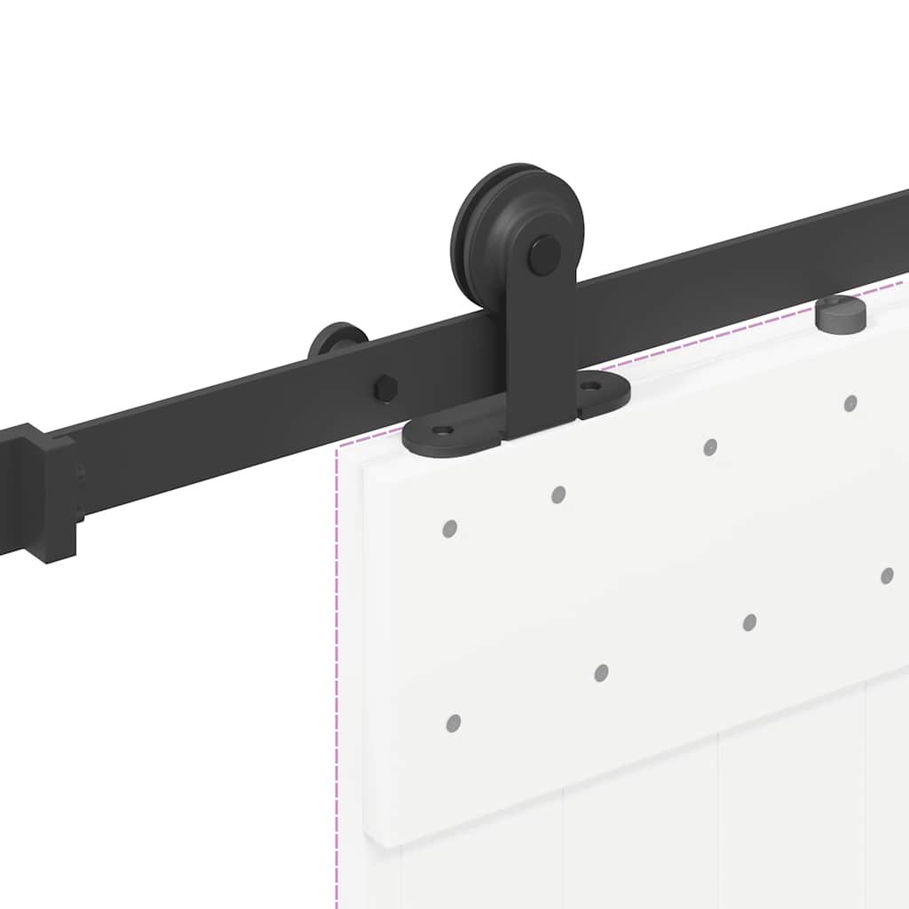 Kit di Binari per Porte Scorrevoli 152,5 cm Acciaio Nero