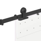 Kit di Binari per Porte Scorrevoli 152,5 cm Acciaio Nero