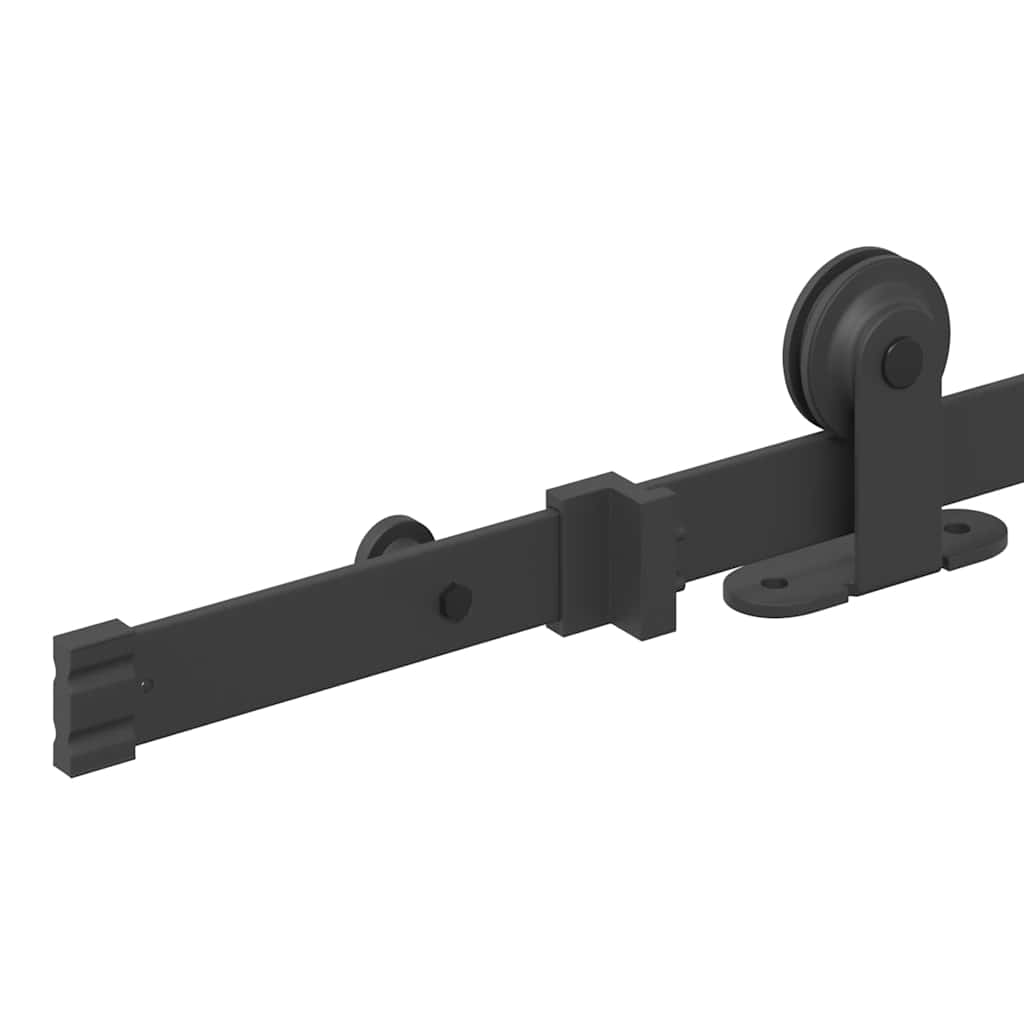 Kit di Binari per Porte Scorrevoli 152,5 cm Acciaio Nero