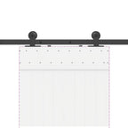 Kit di Binari per Porte Scorrevoli 213,5 cm Acciaio Nero