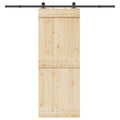 Kit di Binari per Porte Scorrevoli 213,5 cm Acciaio Nero