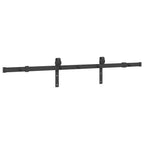 Kit di Binari per Porte Scorrevoli 152,5 cm Acciaio Nero