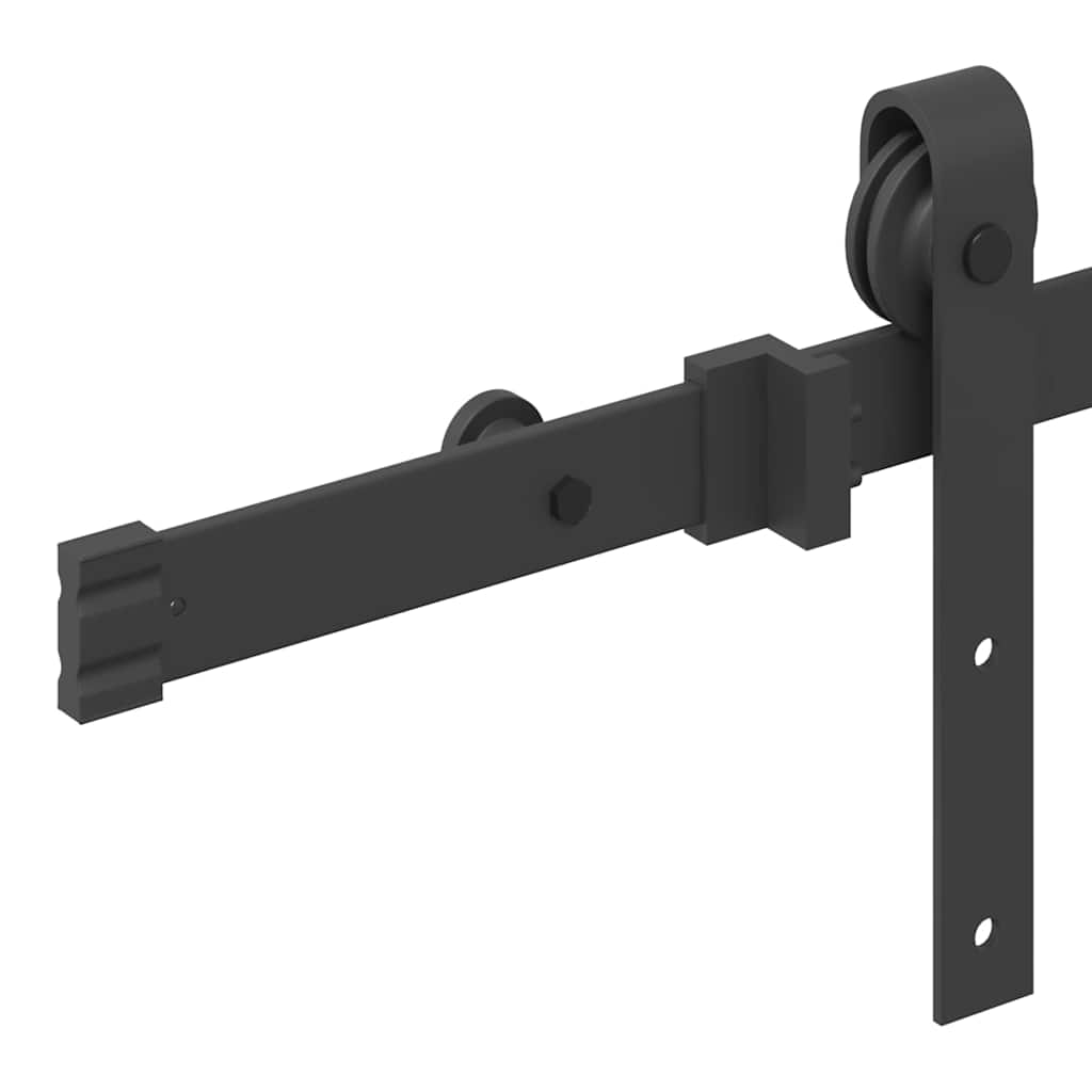 Kit di Binari per Porte Scorrevoli 152,5 cm Acciaio Nero