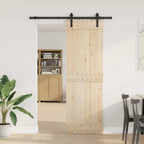 Kit di Binari per Porte Scorrevoli 213,5 cm Acciaio Nero