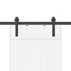Kit di Binari per Porte Scorrevoli 213,5 cm Acciaio Nero