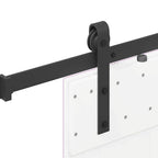 Kit di Binari per Porte Scorrevoli 213,5 cm Acciaio Nero