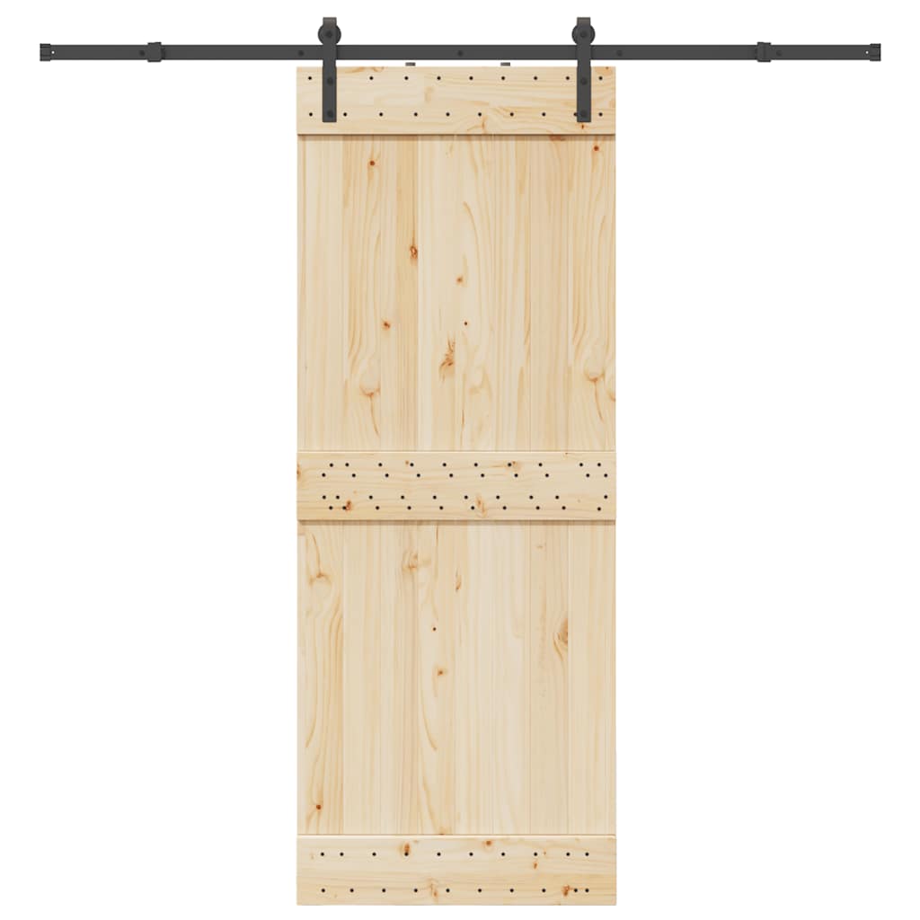 Kit di Binari per Porte Scorrevoli 213,5 cm Acciaio Nero