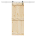 Kit di Binari per Porte Scorrevoli 213,5 cm Acciaio Nero