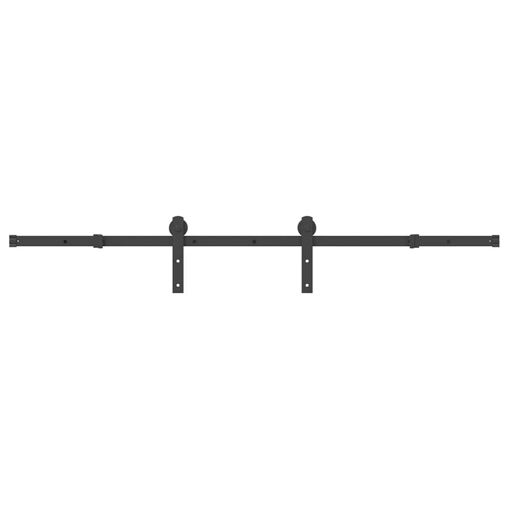 Kit di Binari per Porte Scorrevoli 183 cm Acciaio Nero