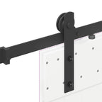 Kit di Binari per Porte Scorrevoli 183 cm Acciaio Nero