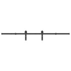 Kit di Binari per Porte Scorrevoli 200 cm Acciaio Nero