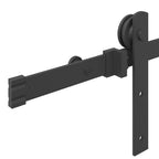 Kit di Binari per Porte Scorrevoli 152 cm Acciaio Nero