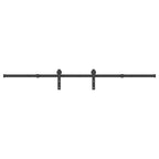 Kit di Binari per Porte Scorrevoli 213,5 cm Acciaio Nero