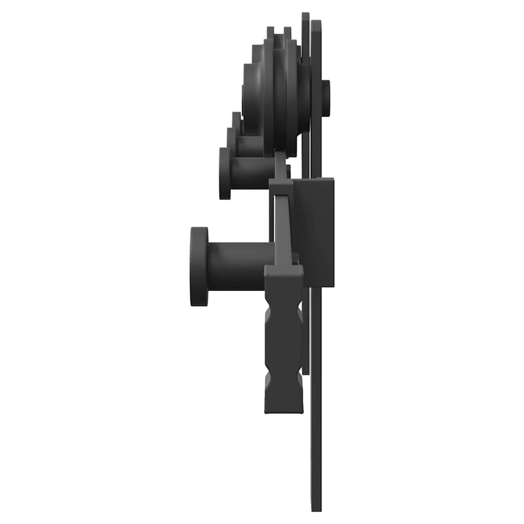 Kit di Binari per Porte Scorrevoli 213,5 cm Acciaio Nero