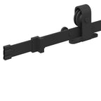 Kit di Binari per Porte Scorrevoli 183 cm Acciaio Nero