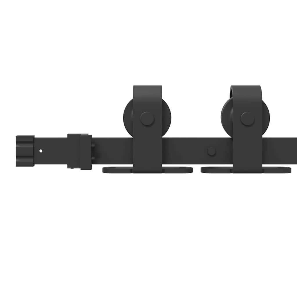 Kit di Binari per Porte Scorrevoli 183 cm Acciaio Nero