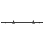 Kit di Binari per Porte Scorrevoli 200 cm Acciaio Nero