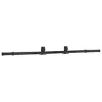 Kit di Binari per Porte Scorrevoli 200 cm Acciaio Nero