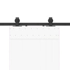 Kit di Binari per Porte Scorrevoli 200 cm Acciaio Nero