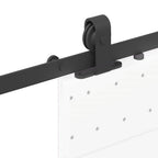 Kit di Binari per Porte Scorrevoli 200 cm Acciaio Nero