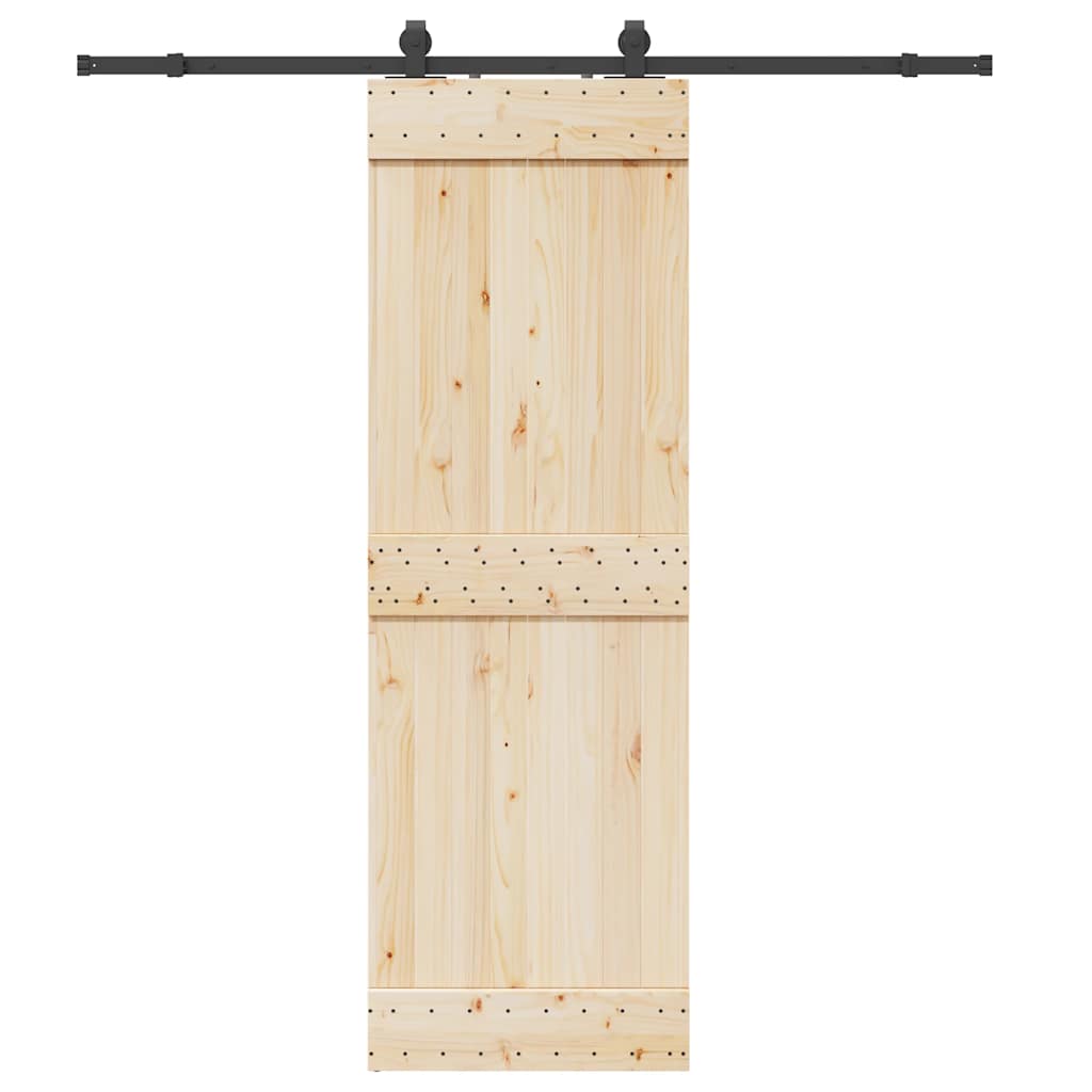 Kit di Binari per Porte Scorrevoli 200 cm Acciaio Nero