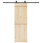 Kit di Binari per Porte Scorrevoli 200 cm Acciaio Nero