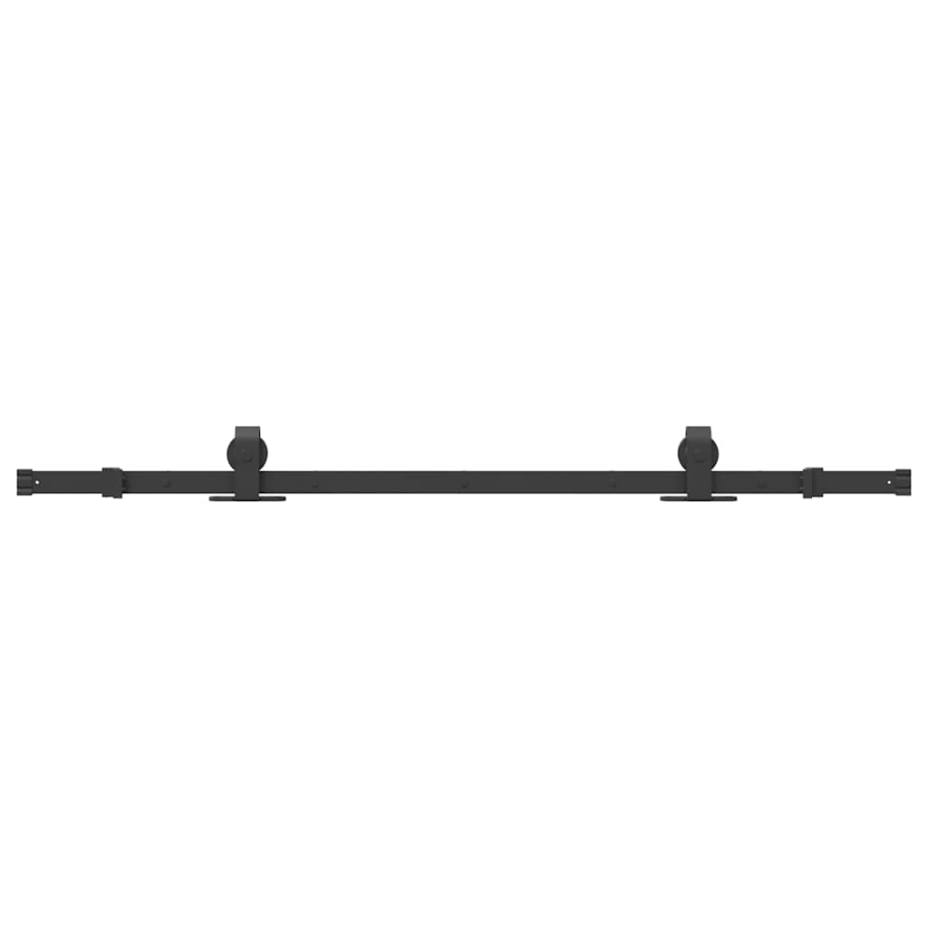 Kit di Binari per Porte Scorrevoli 152,5 cm Acciaio Nero