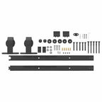 Kit di Binari per Porte Scorrevoli 152,5 cm Acciaio Nero