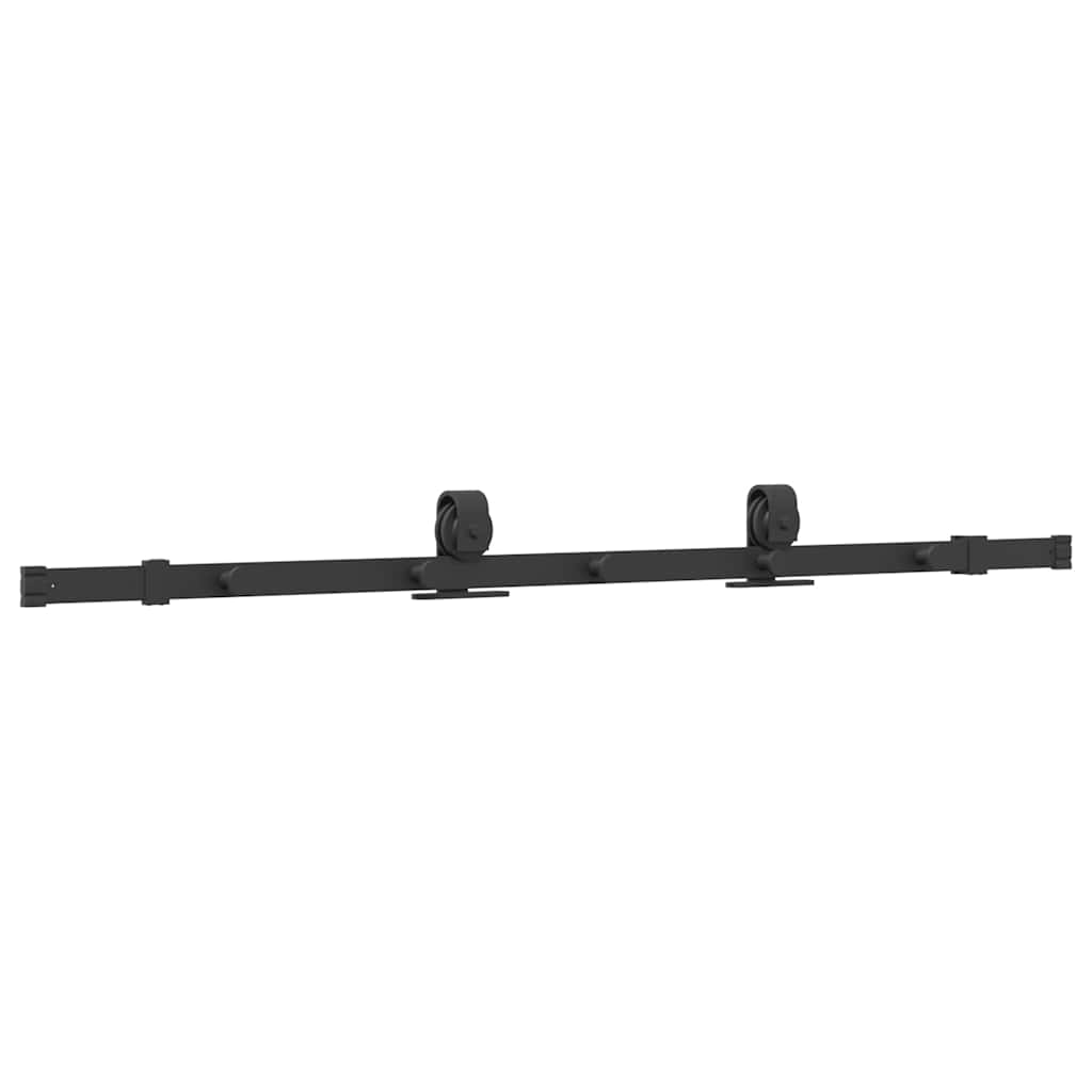 Kit di Binari per Porte Scorrevoli 152,5 cm Acciaio Nero