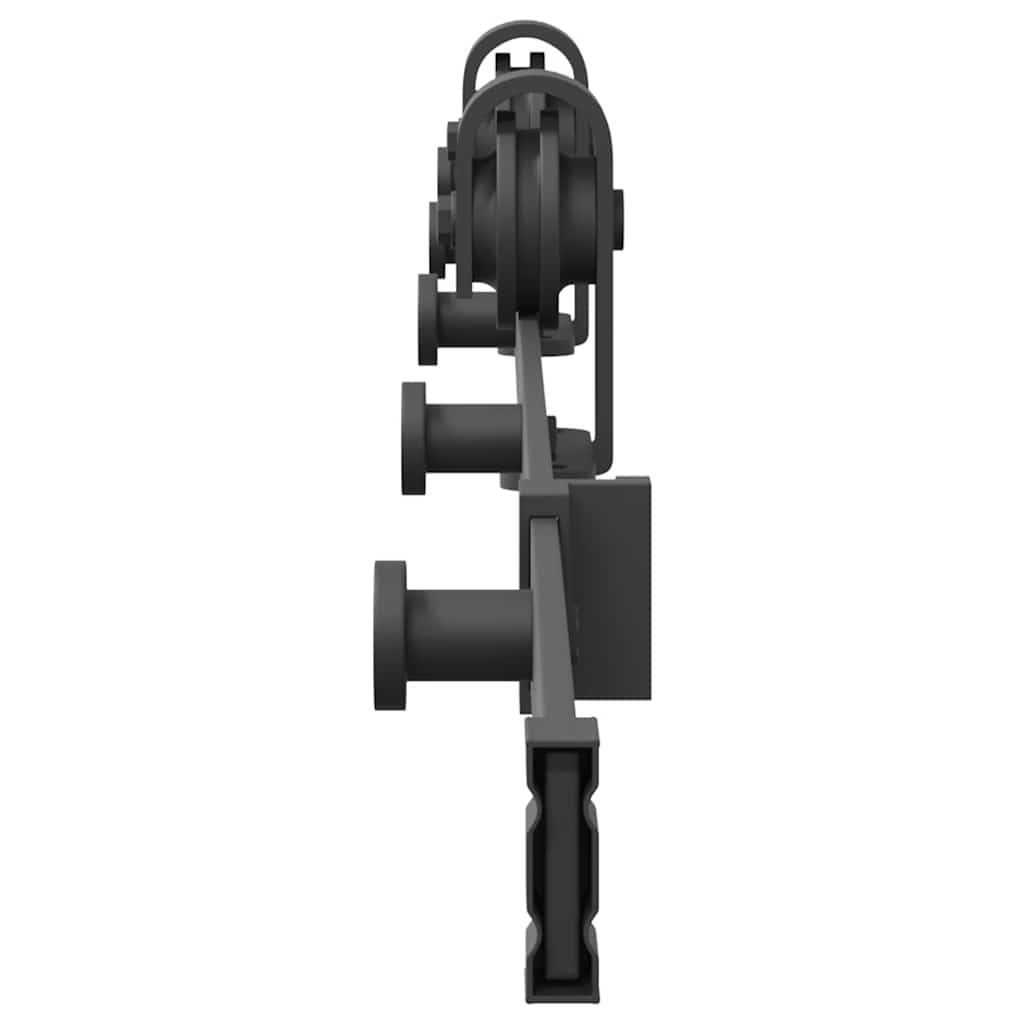 Kit di Binari per Porte Scorrevoli 213 cm Acciaio Nero