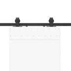 Kit di Binari per Porte Scorrevoli 213 cm Acciaio Nero