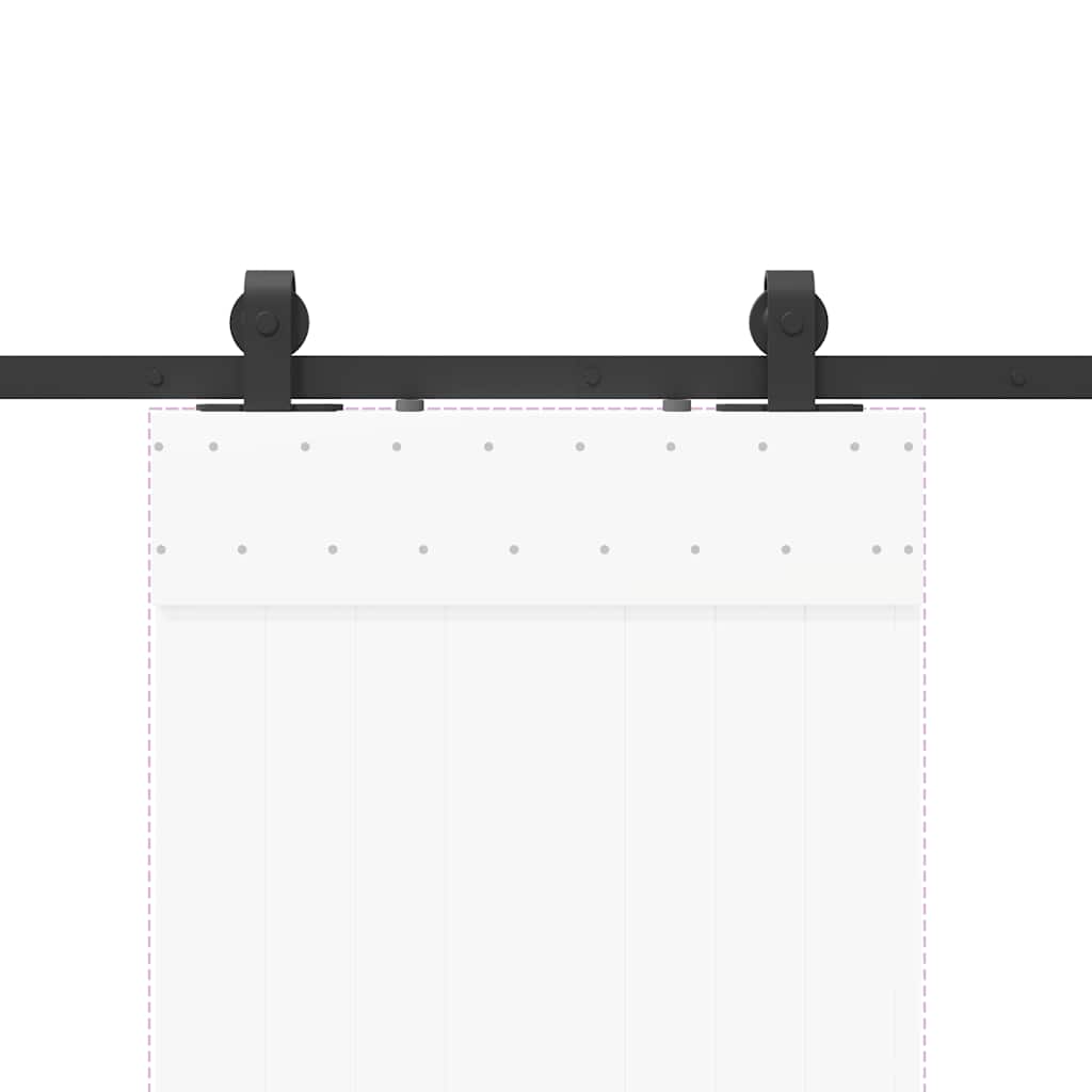 Kit di Binari per Porte Scorrevoli 213 cm Acciaio Nero