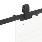 Kit di Binari per Porte Scorrevoli 213 cm Acciaio Nero
