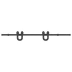 Kit di Binari per Porte Scorrevoli 183 cm Acciaio Nero