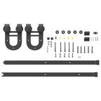 Kit di Binari per Porte Scorrevoli 183 cm Acciaio Nero