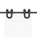 Kit di Binari per Porte Scorrevoli 183 cm Acciaio Nero