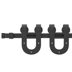 Kit di Binari per Porte Scorrevoli 200 cm Acciaio Nero