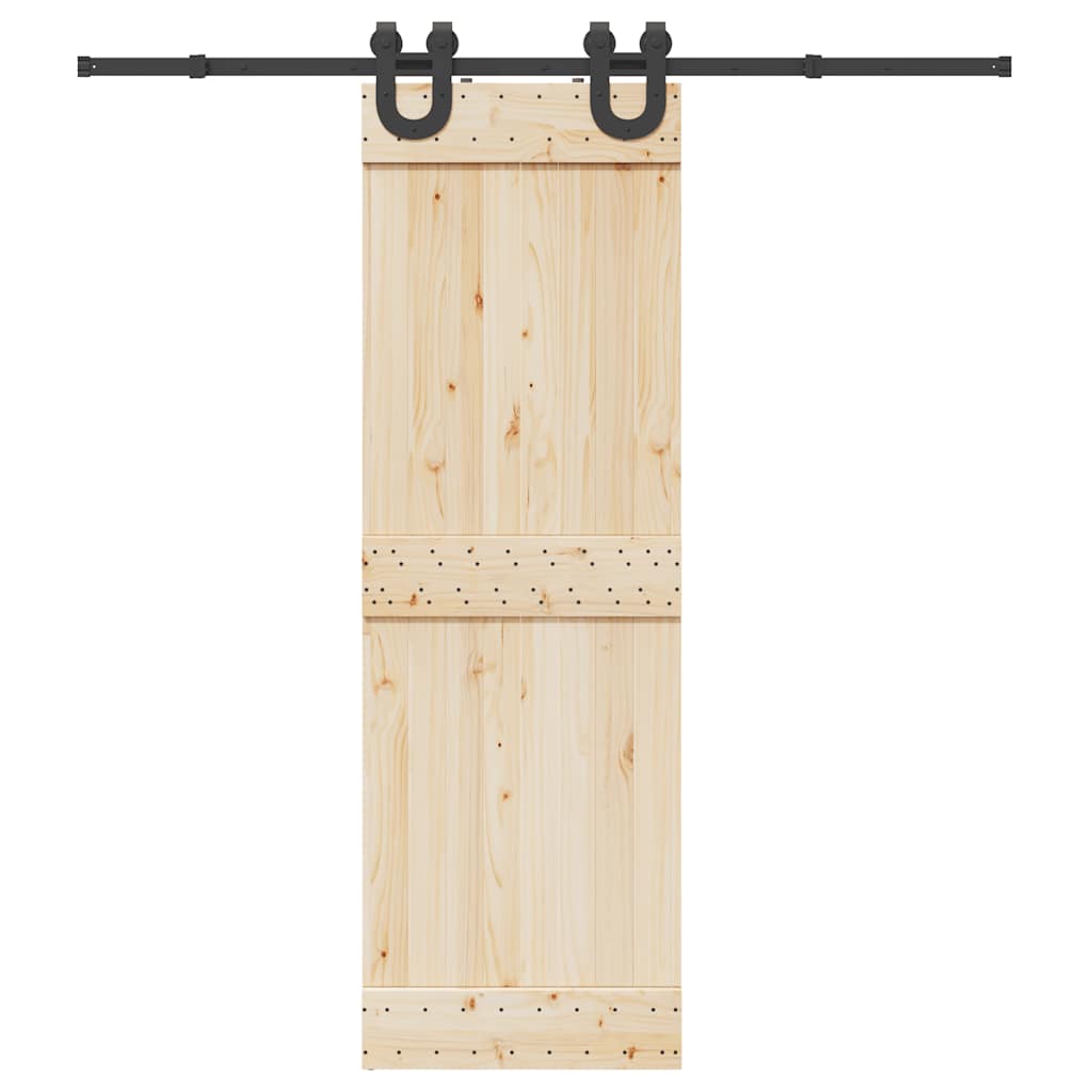 Kit di Binari per Porte Scorrevoli 200 cm Acciaio Nero