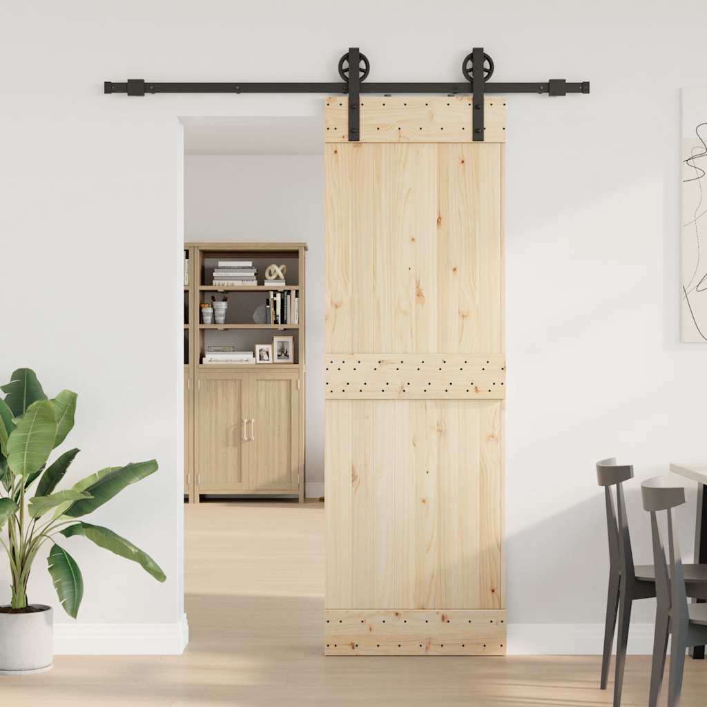 Kit di Binari per Porte Scorrevoli 183 cm Acciaio Nero