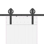 Kit di Binari per Porte Scorrevoli 183 cm Acciaio Nero