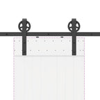 Kit di Binari per Porte Scorrevoli 200 cm Acciaio Nero