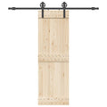 Kit di Binari per Porte Scorrevoli 200 cm Acciaio Nero