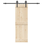 Kit di Binari per Porte Scorrevoli 200 cm Acciaio Nero