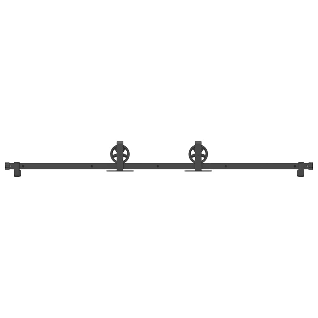 Kit di Binari per Porte Scorrevoli 183 cm Acciaio Nero