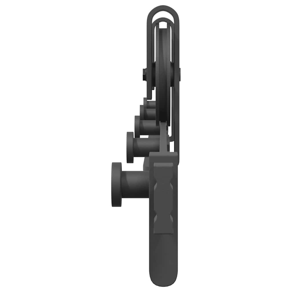 Kit di Binari per Porte Scorrevoli 183 cm Acciaio Nero