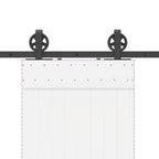 Kit di Binari per Porte Scorrevoli 183 cm Acciaio Nero