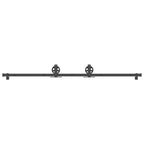 Kit di Binari per Porte Scorrevoli 200 cm Acciaio Nero