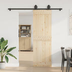 Kit di Binari per Porte Scorrevoli 200 cm Acciaio Nero